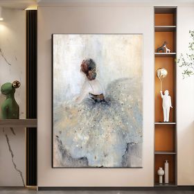 Hand Oil Pianting Ballerina fine art Dancer Handmade oil painting on Canvas female Ballet Artist Wall Art Living Room Bedroom Home Decor (Style: 03, size: 50X70cm)