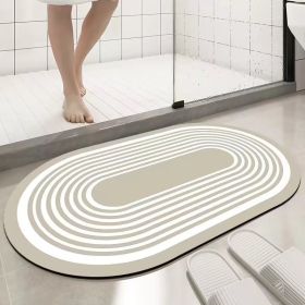 Absorbent Bathroom Bath Mat Quick Drying Coral Fleece Bathroom Rug Non-slip Entrance Doormat Floor Mats Carpet Pad Home Decor (Color: diatom mud E, Specification: 60x90cm)